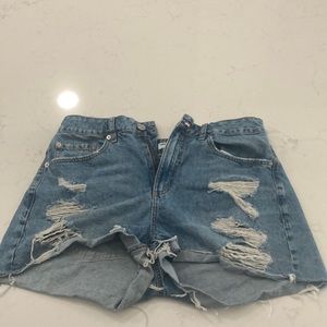 garage denim mom shorts